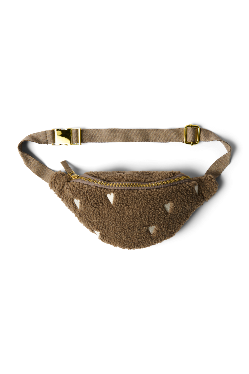 Teddy Mini Fanny Pack | Brown Hearts