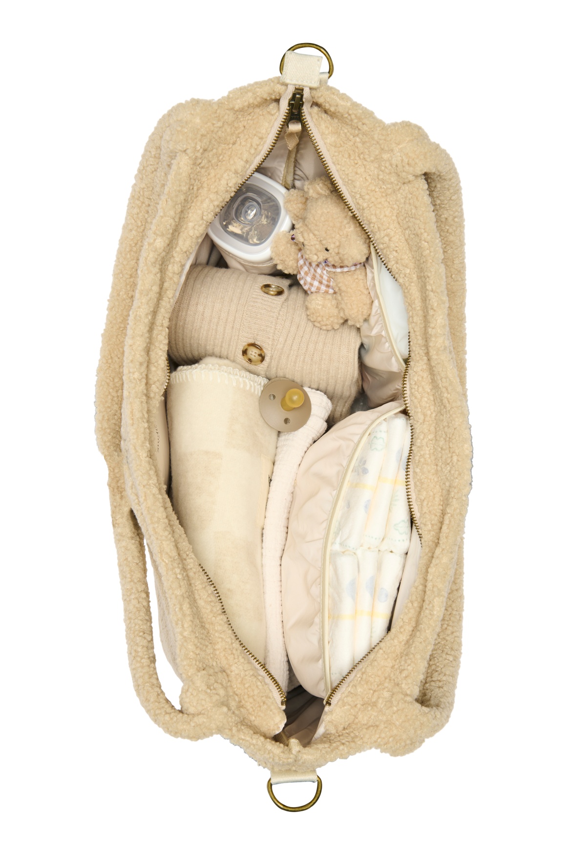 Teddy Diaper Bag | Ecru
