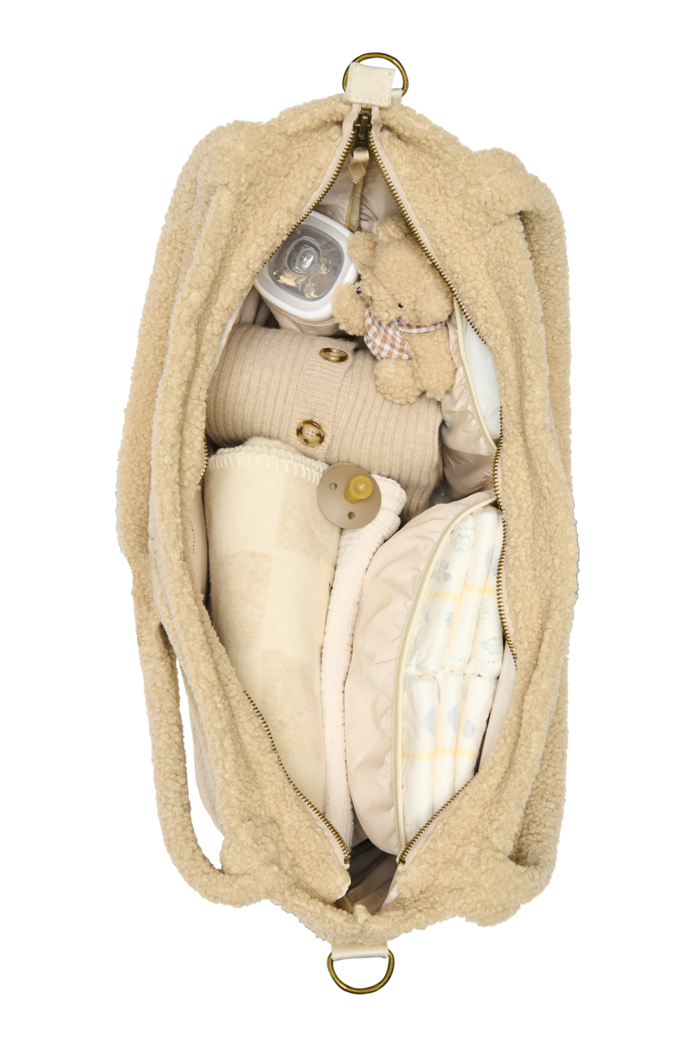 Teddy Diaper Bag | Ecru
