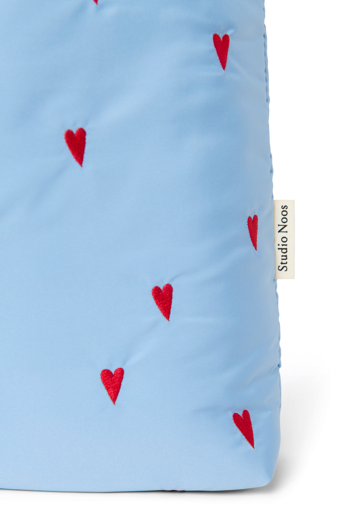 Lichtblauwe Hearts Puffy Mom Bag