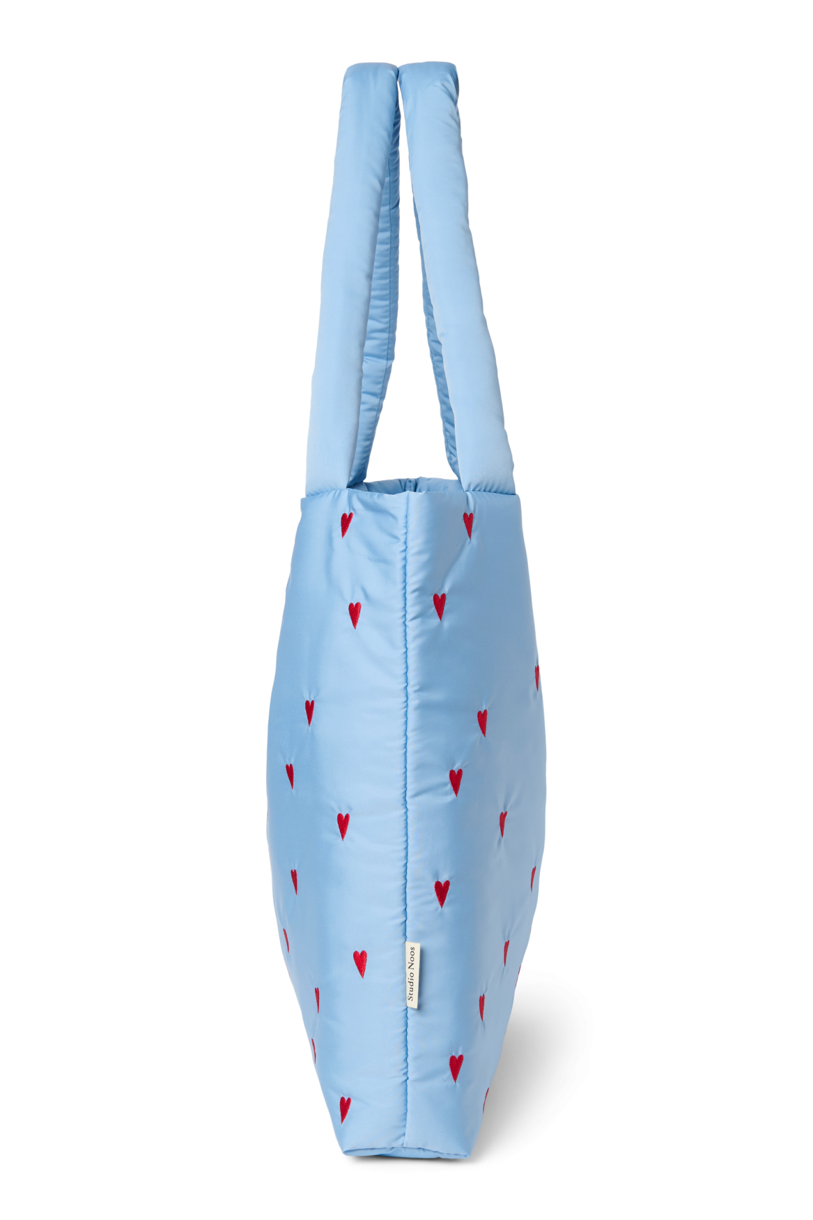 Lichtblauwe Hearts Puffy Mom Bag