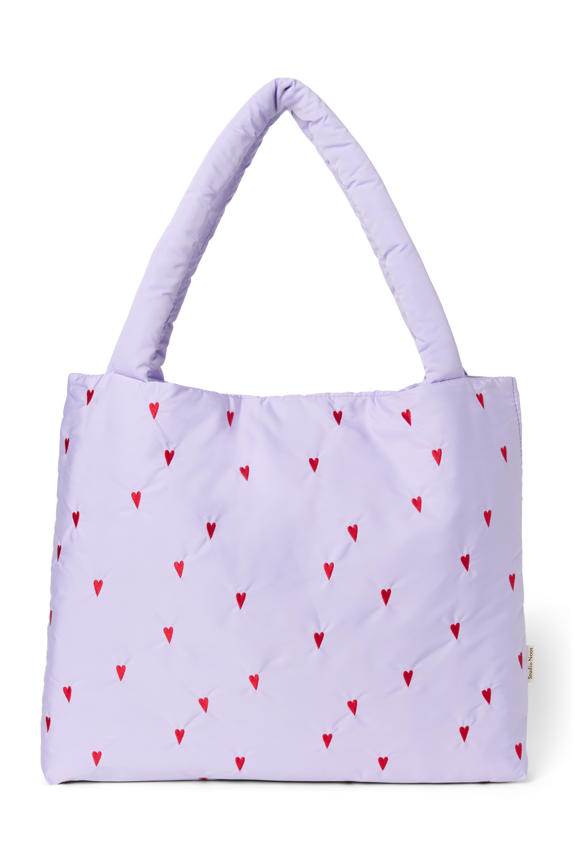 Puffy Mom Bag | Purple Hearts