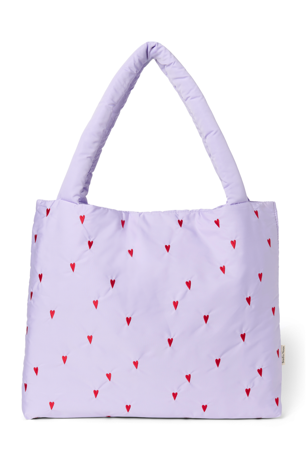 Puffy Mom Bag | Purple Hearts
