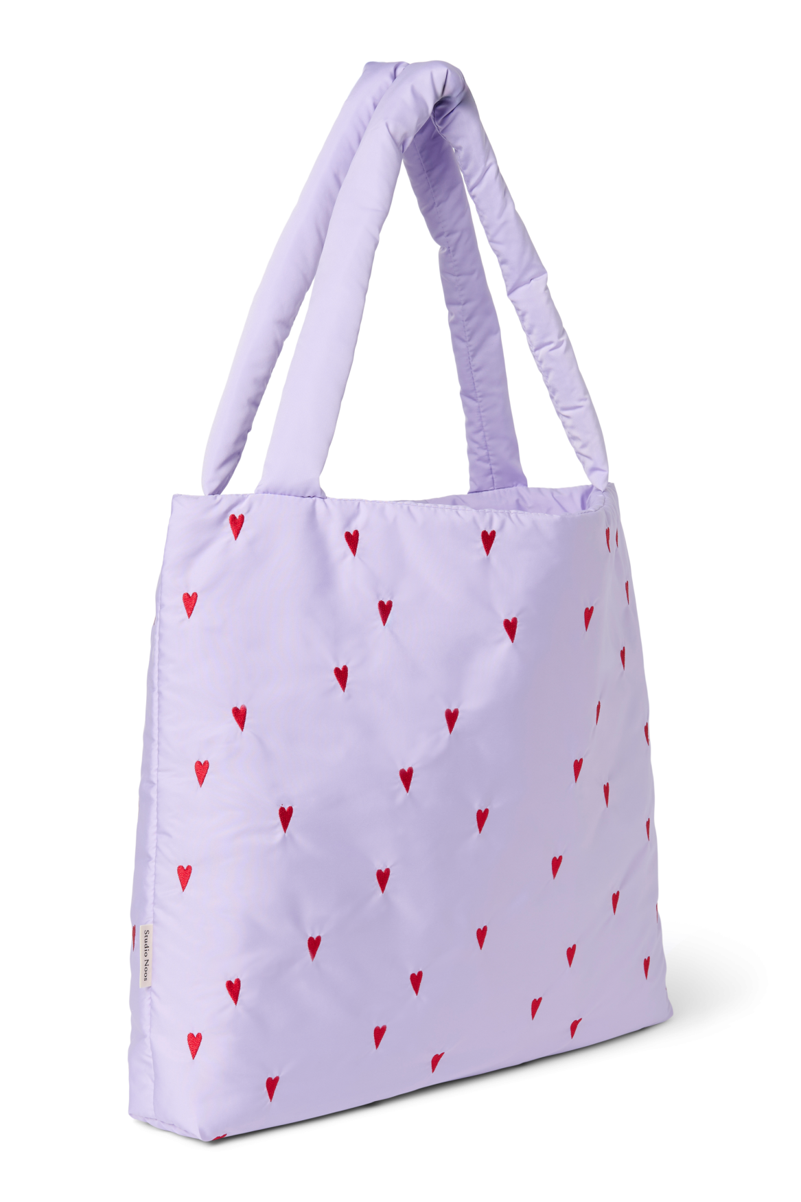 Puffy Mom Bag | Purple Hearts