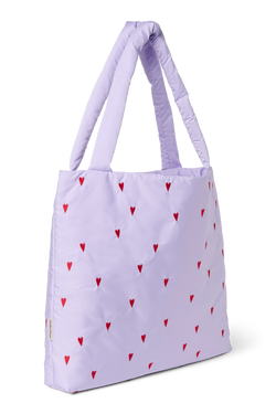 Puffy Mom Bag | Purple Hearts