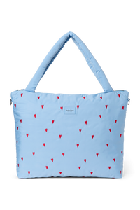  Hellblaue Hearts Puffy-Wickeltasche
