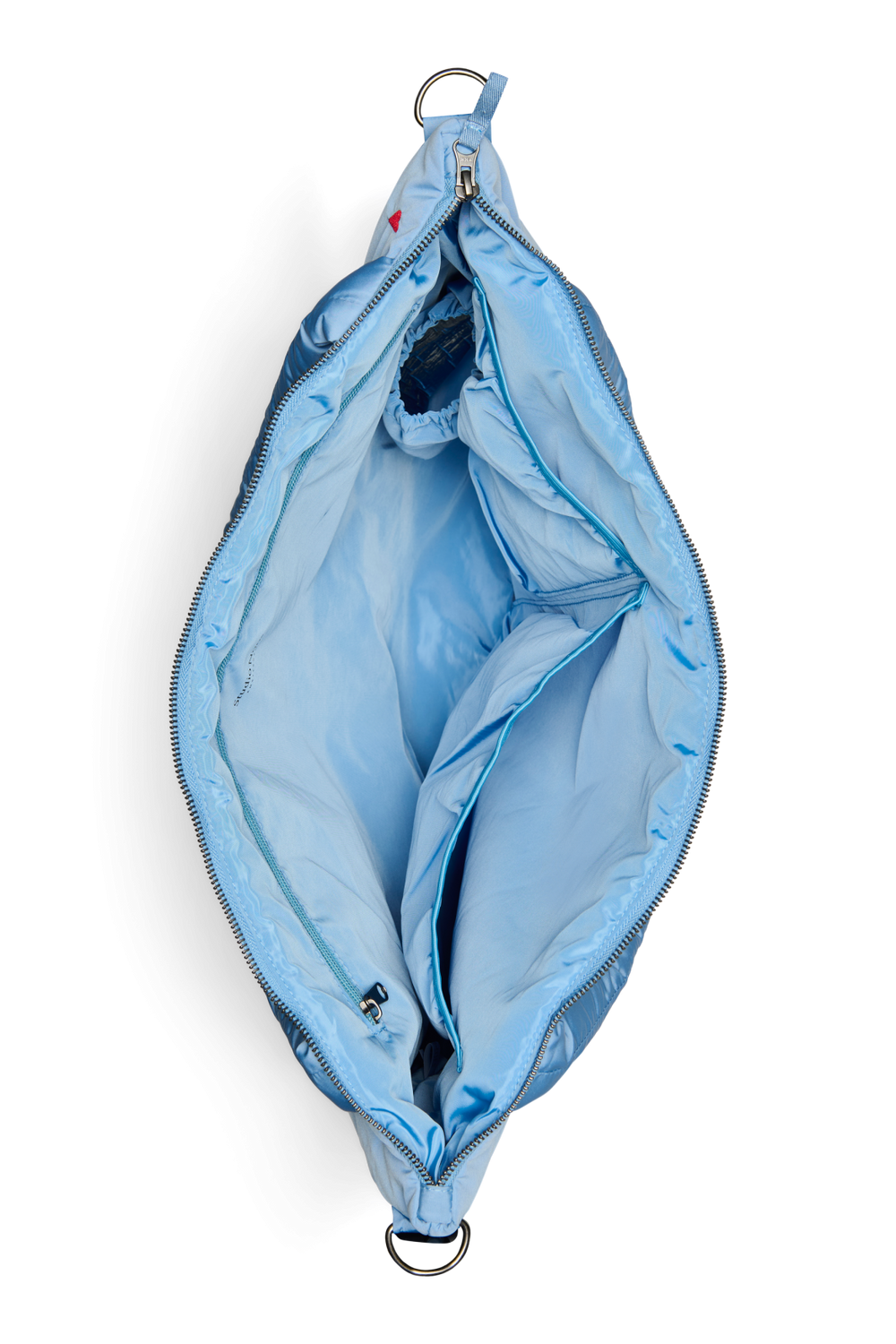 Puffy Diaper Bag | Light Blue Hearts