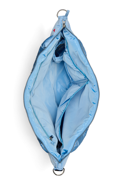 Puffy Diaper Bag | Light Blue Hearts