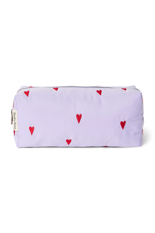 Puffy Pouch | Purple Hearts