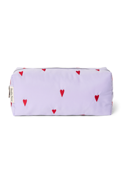 Puffy Pouch | Purple Hearts