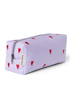 Puffy Pouch | Purple Hearts