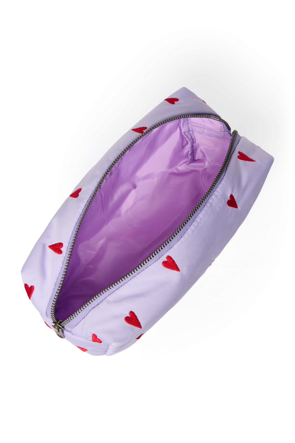 Puffy Pouch | Purple Hearts