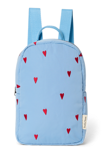  Light Blue Hearts Puffy Mini Backpack 