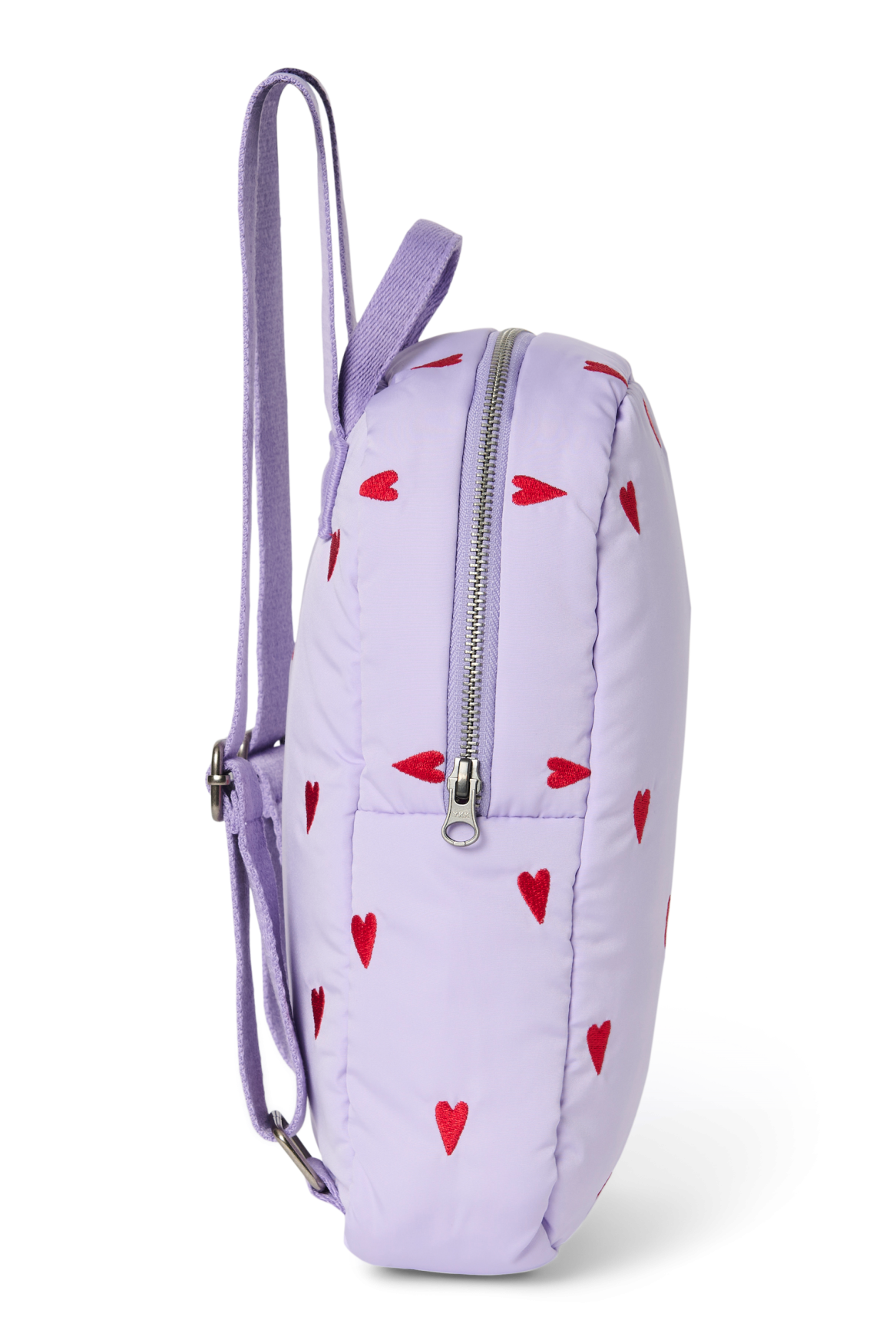 Lila Hearts Puffy Mini-Rucksack