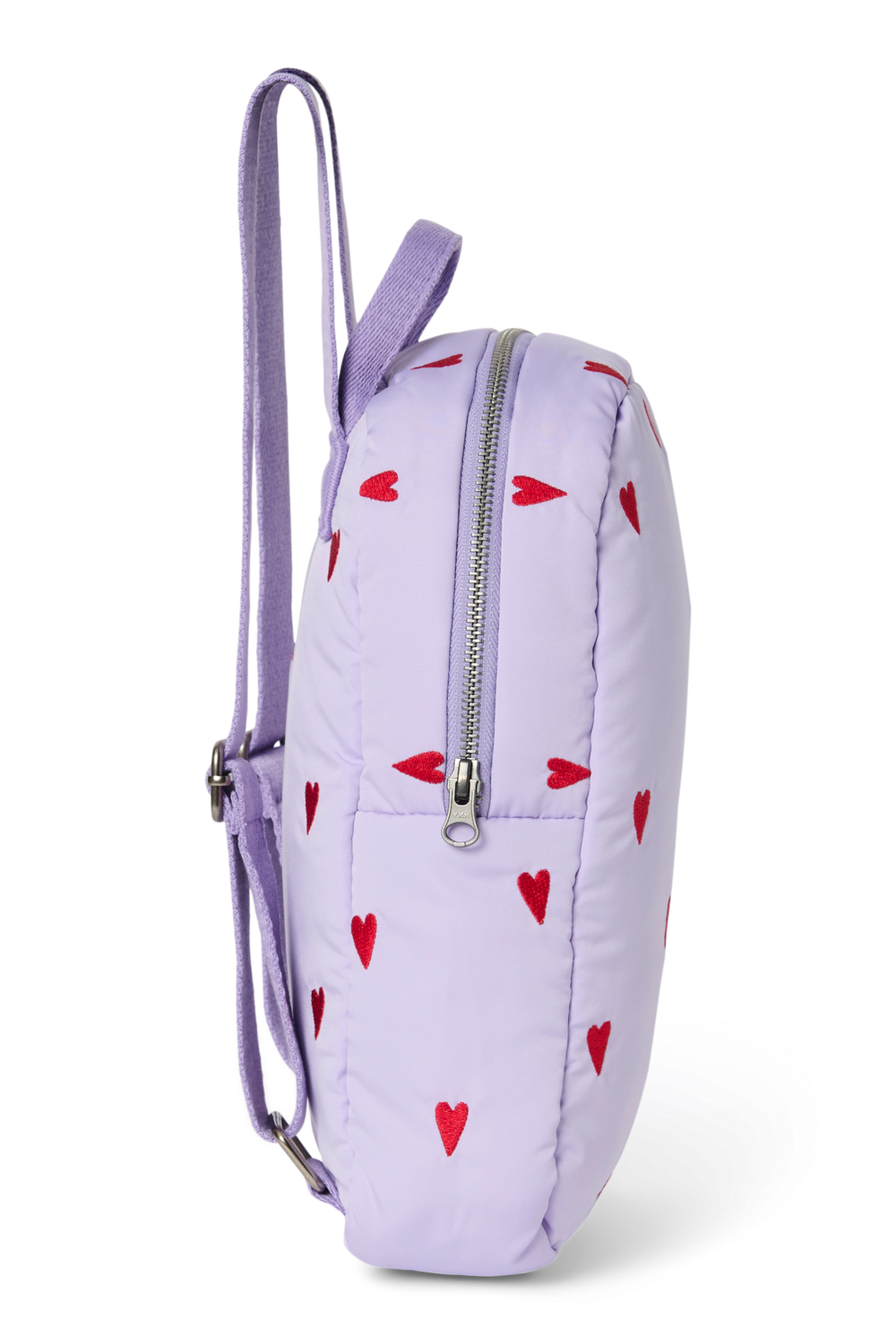 Lila Hearts Puffy Mini-Rucksack