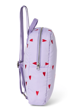 Lila Hearts Puffy Mini-Rucksack