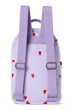 Lila Hearts Puffy Mini-Rucksack