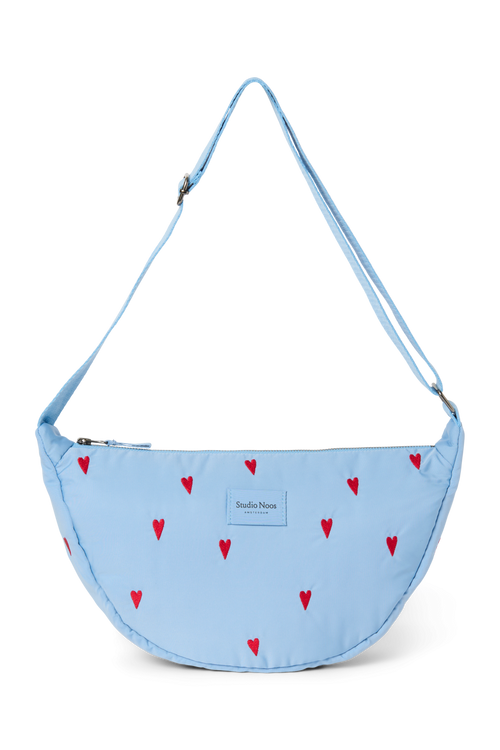 Lichtblauwe Hearts Puffy Adult Fanny Pack