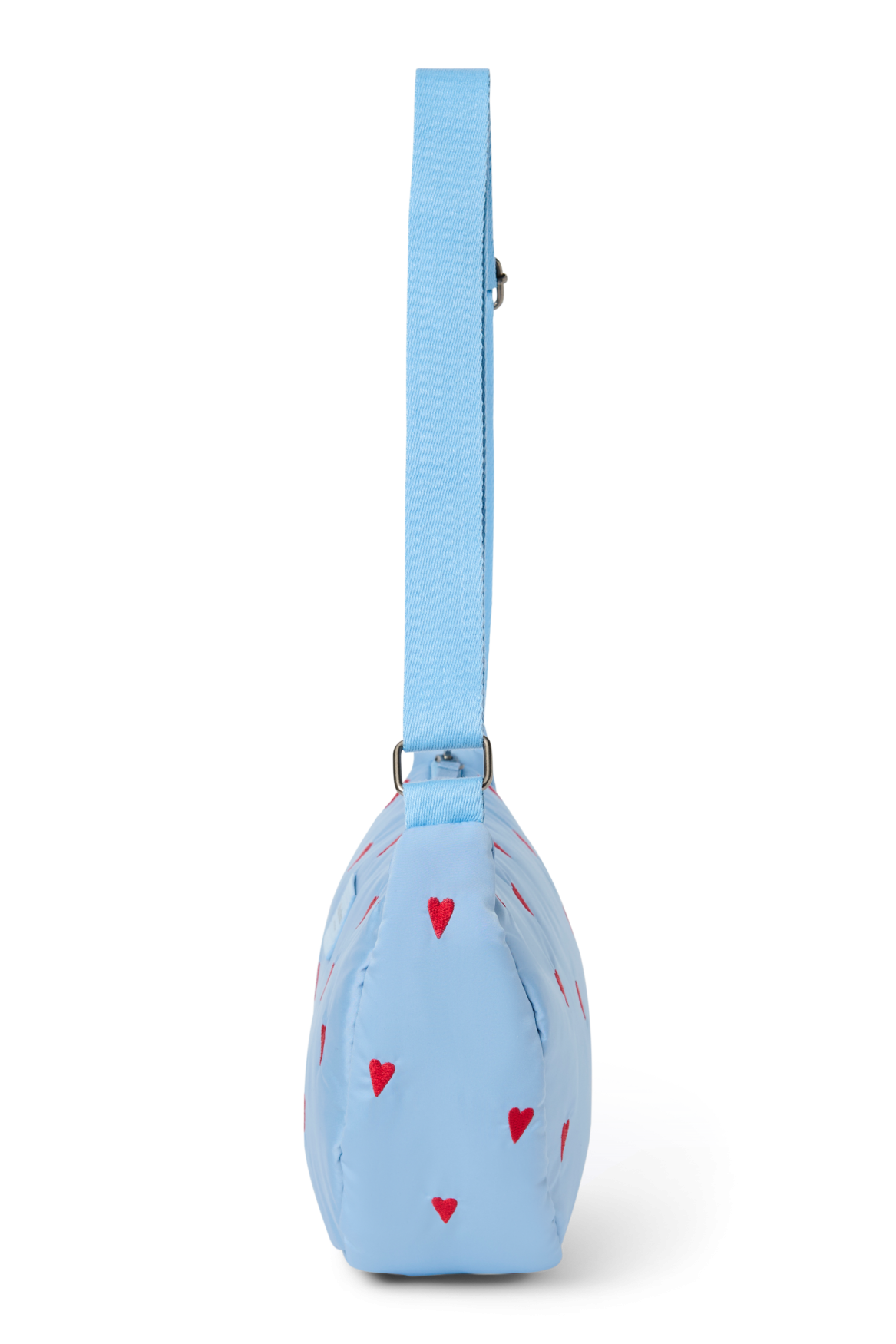 Puffy Adult Fanny Pack | Light Blue Hearts