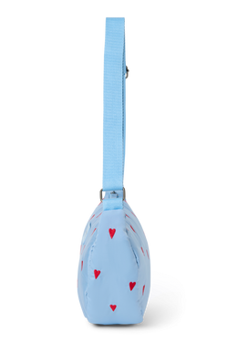 Puffy Adult Fanny Pack | Light Blue Hearts