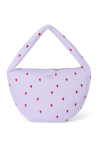 Lila Hearts Puffy-Umhängetasche 