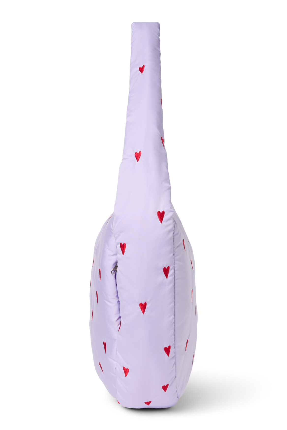 Puffy Cross Body Bag | Purple Hearts