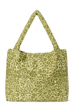 Cotton Mom Bag | Green Leopard