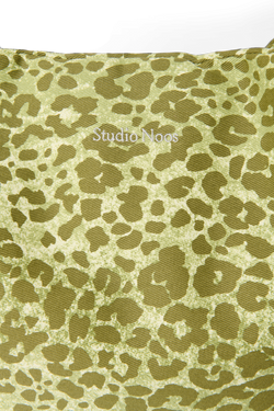 Cotton Mom Bag | Green Leopard