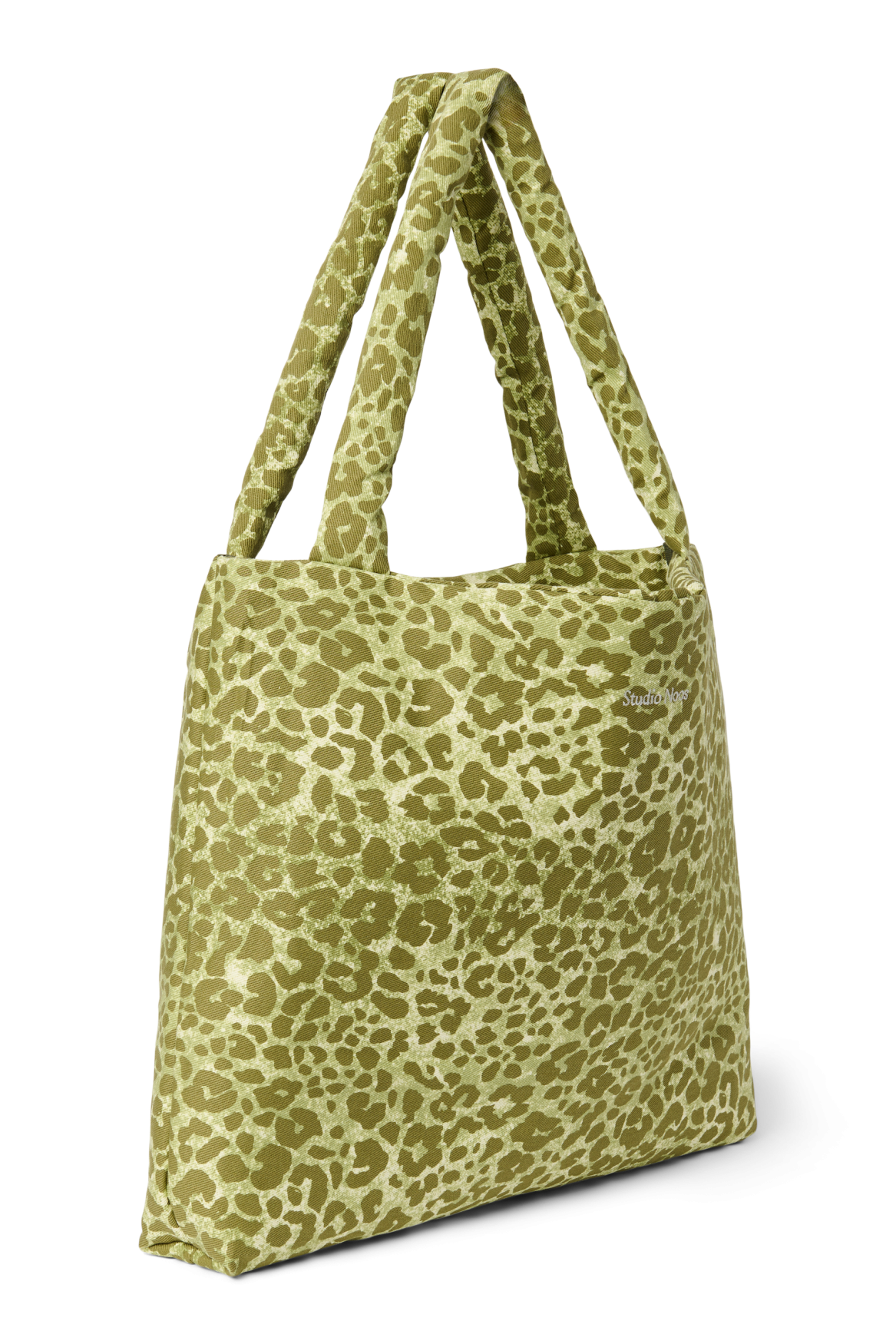 Cotton Mom Bag | Green Leopard