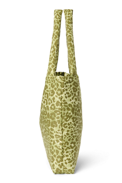 Cotton Mom Bag | Green Leopard