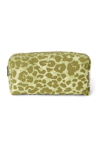  Green Leopard Cotton Pouch 