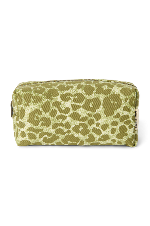Cotton Pouch | Green Leopard
