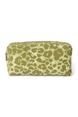 Cotton Pouch | Green Leopard