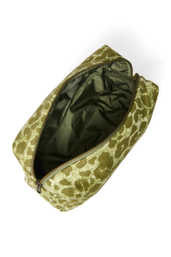 Cotton Pouch | Green Leopard