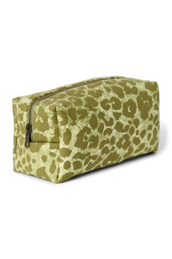 Cotton Pouch | Green Leopard