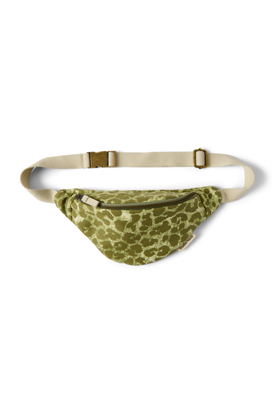 Green Leopard Cotton Mini Sac Banane