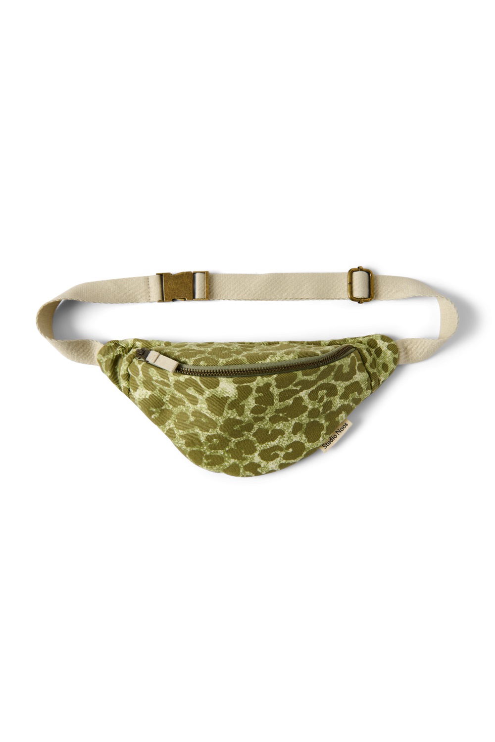 Green Leopard Cotton Mini Sac Banane