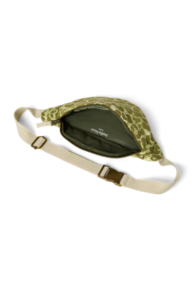 Green Leopard Cotton Mini Fanny Pack