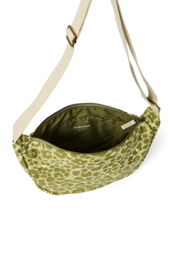 Cotton Adult Fanny Pack | Green Leopard