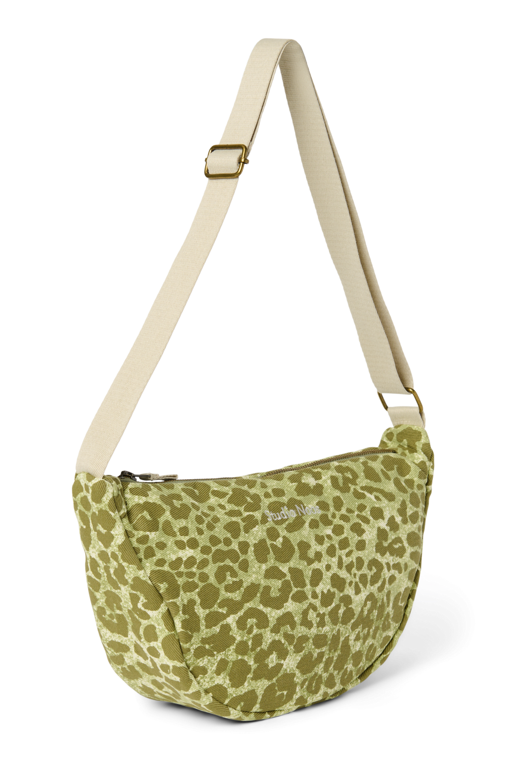 Cotton Adult Fanny Pack | Green Leopard