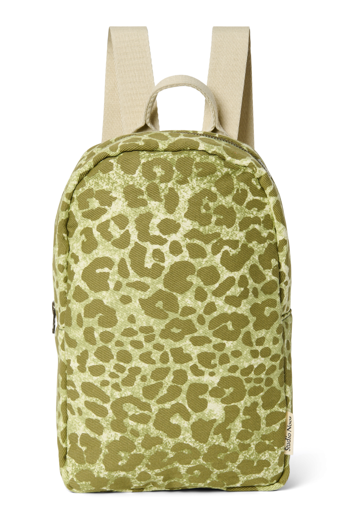 Cotton Mini Backpack | Green Leopard