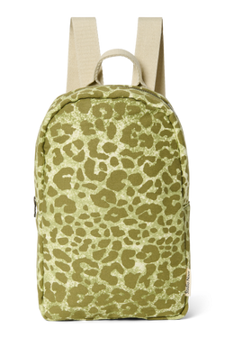 Cotton Mini Backpack | Green Leopard