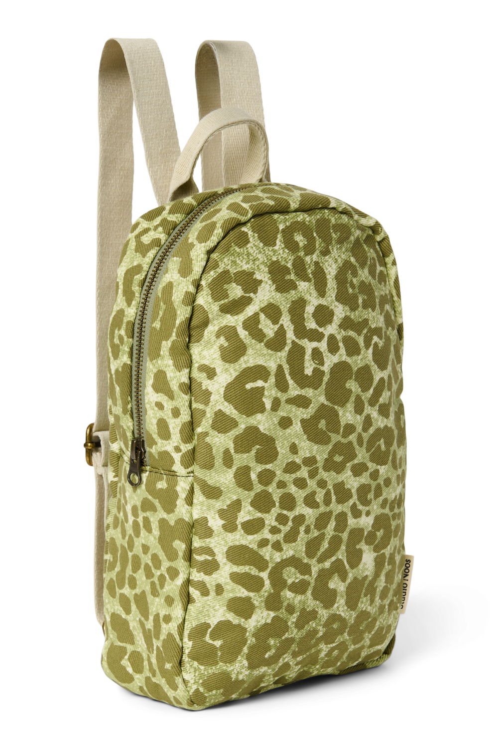 Cotton Mini Backpack | Green Leopard