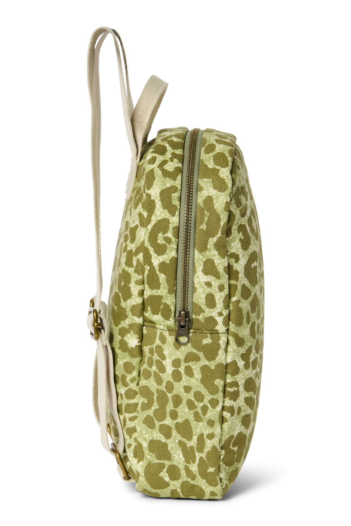 Cotton Mini Backpack | Green Leopard