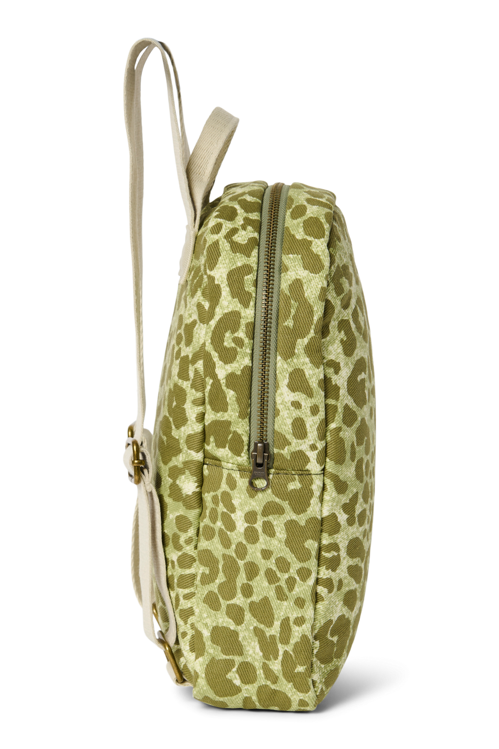 Cotton Mini Backpack | Green Leopard