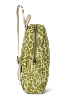 Cotton Mini Backpack | Green Leopard