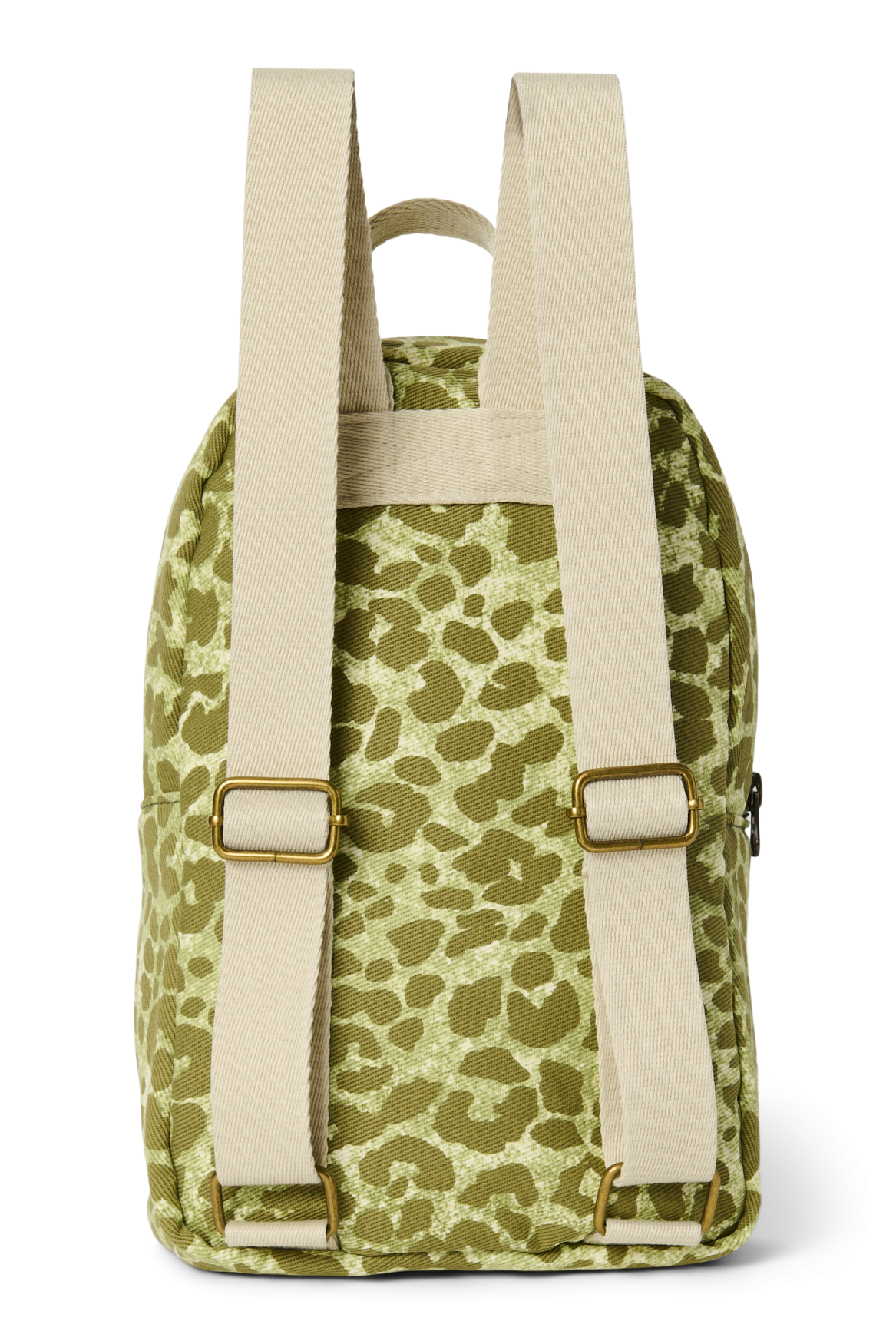 Cotton Mini Backpack | Green Leopard