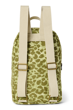 Cotton Mini Backpack | Green Leopard