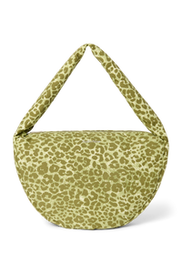  Green Leopard Cotton Cross Body Bag 