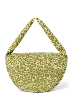 Cotton Cross Body Bag | Green Leopard